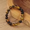Black and Gold Amber Resin Beaded Bracelet Luxury Fashion Jewelry for Men Women Daily Wear Party Gift