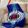 Rangers FC Pattern Blanket, Cozy Blanket for All-Season Comfort on Sofas, Beds, Office, Car, Camping and Travel