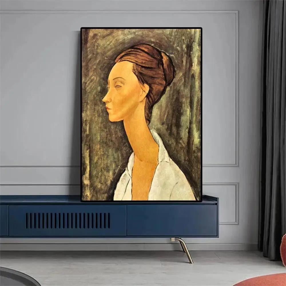 1pc Modern Amedeo Modigliani Painting  Poster Paper Print Home Bedroom Entrance Bar Cafe Art Painting Decoration