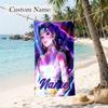 rumi Custom Name Printed Beach Towel Personalized Soft Towel For Swimming Beach Travel