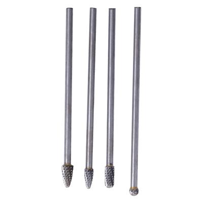 Rotary File Long Tungsten Steel Rotary Burr Set with 6mm Shank for Woodworking Carving Engraving