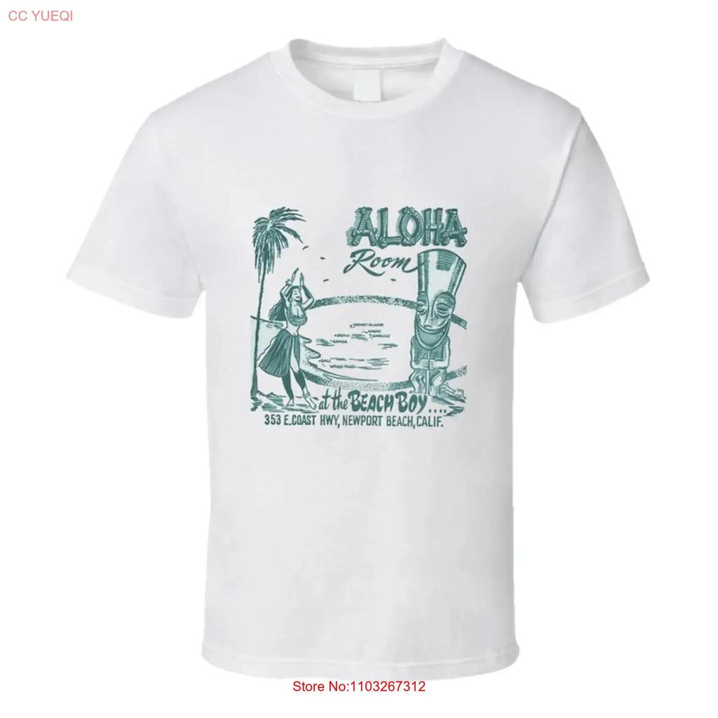 Aloha Room Tiki Bar Retro Vintage T Shirt Hawaiian 50s 60s Surf Hawaii Dive Vintage Fashion Comfortable Stretched