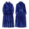 Casual Autumn and Winter New Couple Bathrobe Pajamas Trendy Men and Women Loose Thickened Long Flannel Long Pajamas