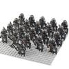21Pcs/lot Dane Iron Feet Eomer Rohan Warriorr Vs Uruk Hai Army Figrues With Shield Sword Bow Spear Building Blocks Toys for Kids