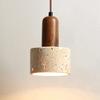 Wabi Sabi Travertine LED Droplight Over Dining Desk Kitchen Island Limestone Marble Restaurant Decor Suspension Lamp Lustre
