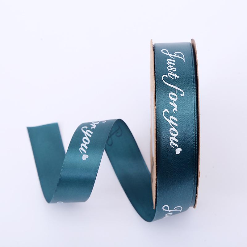 2.5cm Satin Ribbon for Gift Boxes, Cakes, and Flowers - Decorative Bowknot and Woven Colored Ribbon