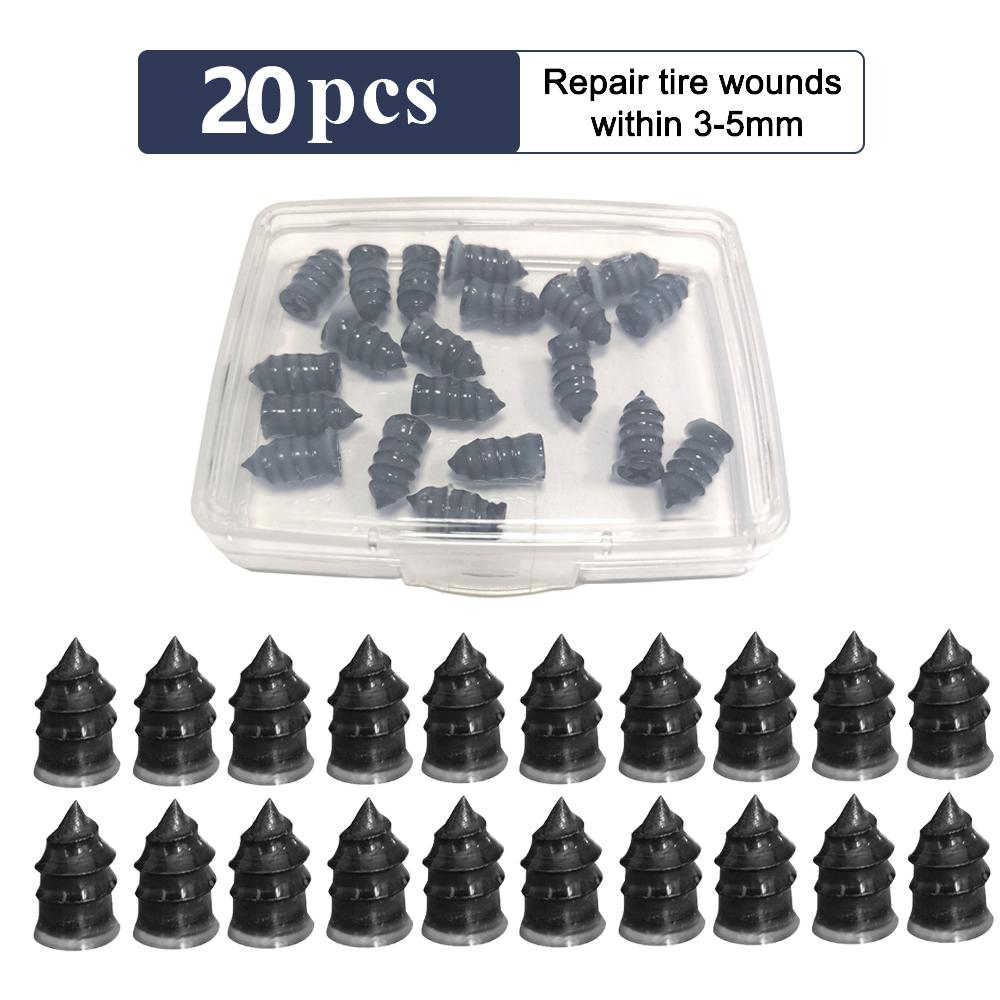 10/20Pcs Vacuum Tyre Repair Nail Tire Puncture Screws Motorcycle Fitting Set Tubeless Wheel Repairs Puncture Kit Patches for Car