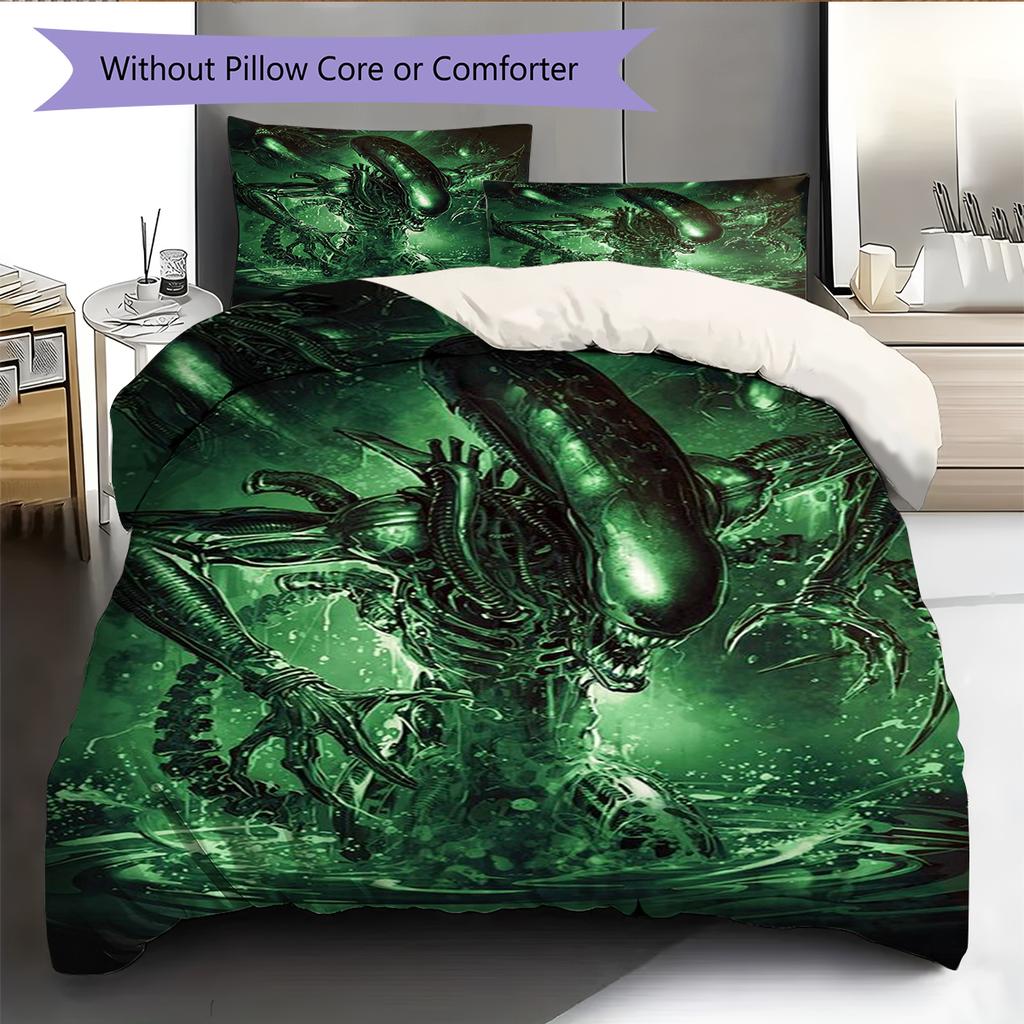 Cartoon Pattern Bedding Quilt Set Quilt Cover Pillowcase Home Decoration Birthday Gift (1 * Duvet Cover + 2 * Pillowcase, Without Core)