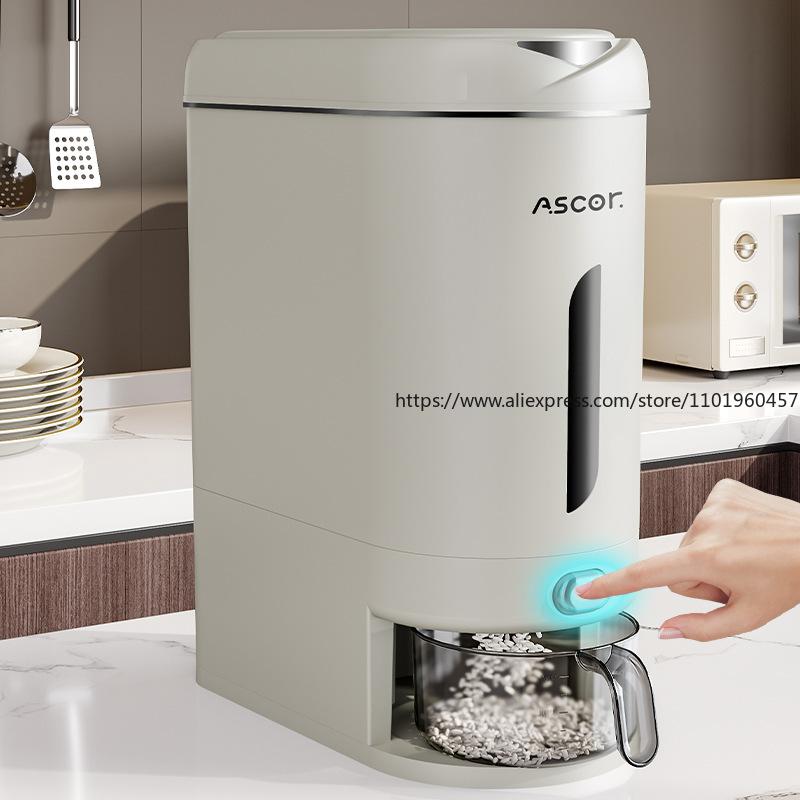 High-End Household Rice Storage Container Airtight Rice Bin for Kitchen with Insect-Proof Moisture-Proof Function