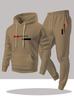 Herren Freizeit Sportanzug Mode PARIS Buchstaben Druck Kapuzenpullover Hose Zweiteiliges Set