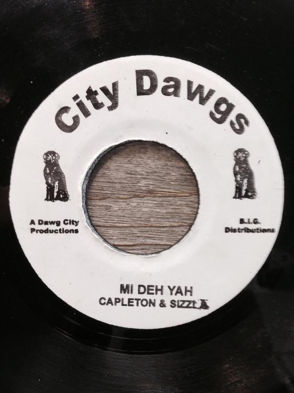 

7inch Record CAPLETON SIZZLA Mi Deh Yah NONE City Dawgs Jamaica Reggae Ska Dub Used
