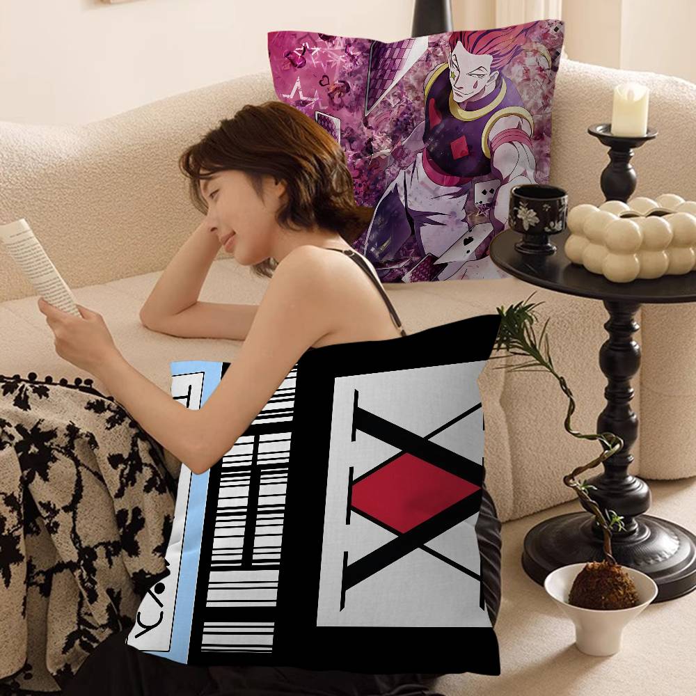 Anime Hisoka Hunter X Hunters Pillow Cushion Cover Pillowcase Living Room Sofa Home Decor
