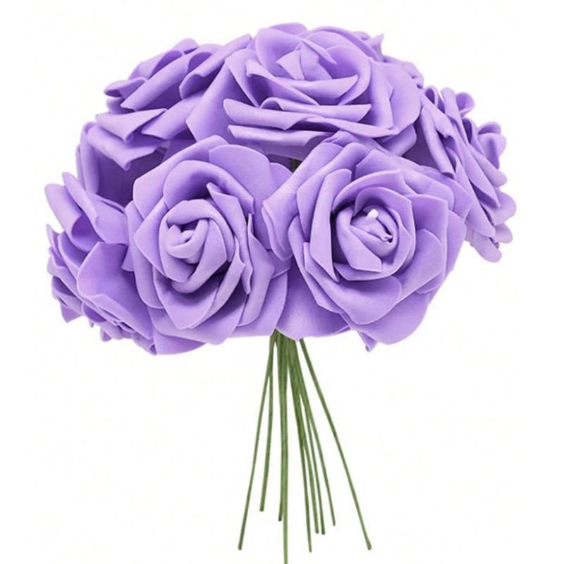 

5/10/15/20/25Pcs Artificial Rose Flowers for Wedding Bouquet Centerpieces Arrangements Party Baby Shower Garden Home Decorations 5Pcs фиолетовый