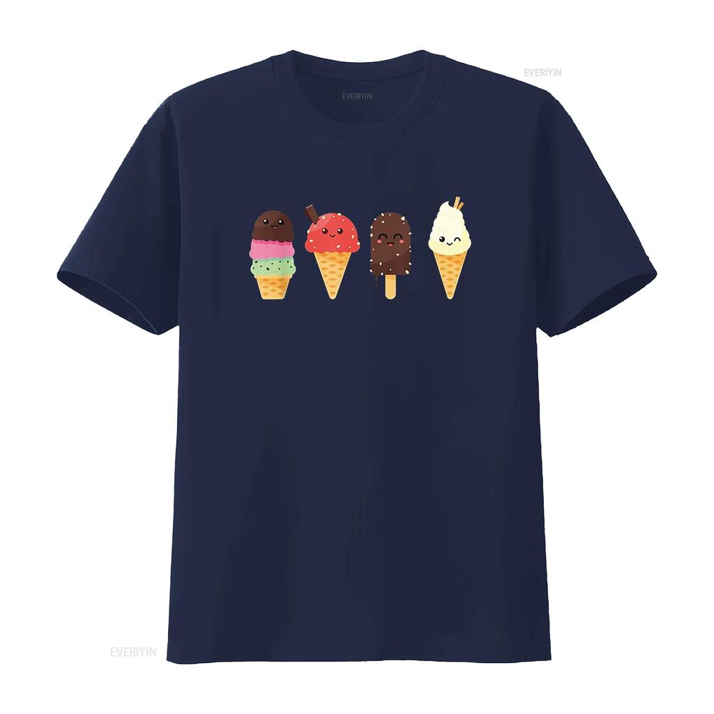 Ice Cream Lover T Shirt for Summer vintage Washed streetwear Versatile graphic Top For Everyday Wear Casual fashion Unisex