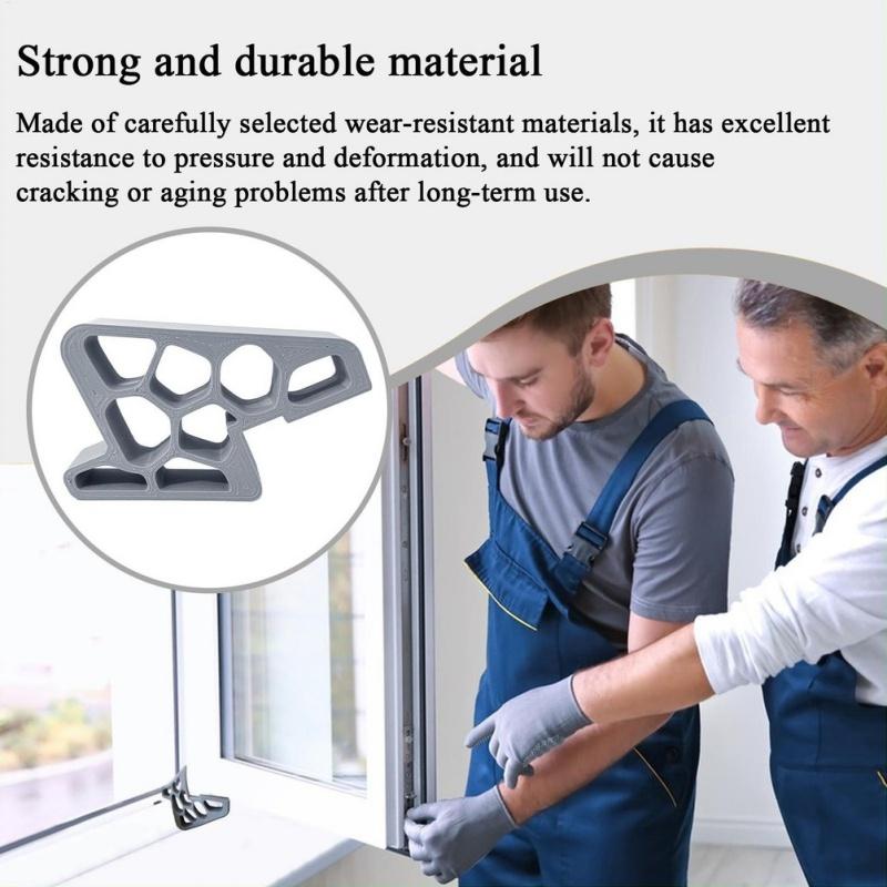Window/Balcony Door Stopper with Track Lock Heavy Duty Door Stops Non-Slip Door Wedge Wall Protector Easy Installation/Removal