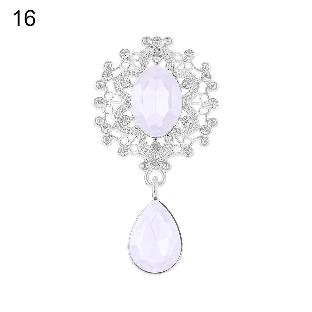 Crystal Garment Decorative Water Droplets Sewing Button Alloy Rhinestone Scrapbooking Pendant