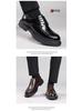 Pánské černé kožené brogue boty - Business, formální a ležérní styly vhodné na svatby nebo pro každodenní nošení.