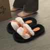 Cotton Slippers Women's Winter New Fashion High Sense Versatile Household Plush Slippers Women's Winter