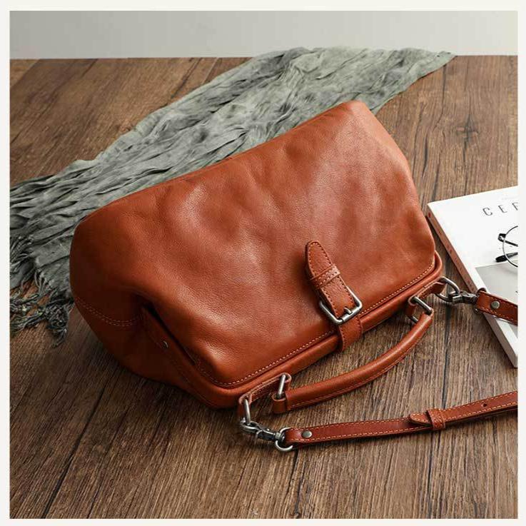 Johnature Retro natürliche weiche Rindsleder Frauen Tasche handgemachte große Kapazität Handtasche lässige Umhängetaschen