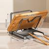 Kitchen Pot Lid Storage Rack, Multifunctional Stainless Steel Pot And Pan Organizer With Removable Drip Tray