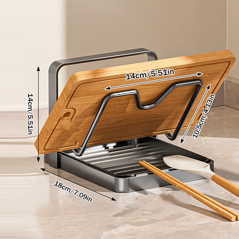 Kitchen Pot Lid Storage Rack, Multifunctional Stainless Steel Pot And Pan Organizer With Removable Drip Tray