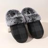 Fashion Cotton Slippers for Women 2025Closed Toe Keep Warm Fur Slippers Casual Shoes Woman Comfort Soft Sole Non-Slip Cotton Padded Shoe