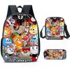 Zaino a Testa di Tazza Cuphead Zaino per Studente Cuphead Zaino Cartone Animato Borsa Pranzo Borsa a Tracolla Astuccio Scuola Elementare