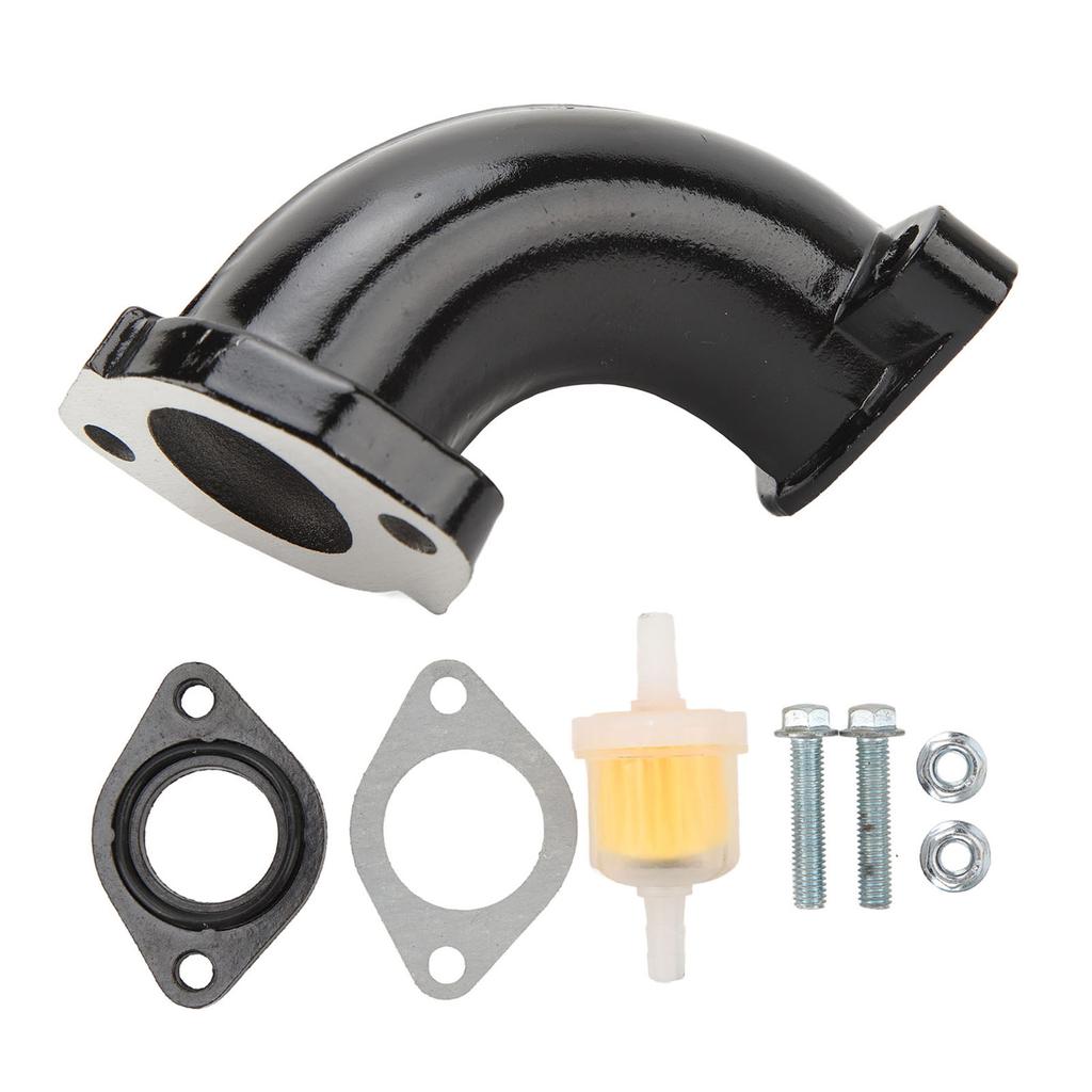 26mm Ansaugkrümmer Stahllegierung Motor Ansaugkrümmer Einlassrohr Dichtungssatz mit Kraftstofffilter für 110cc 125cc 140cc