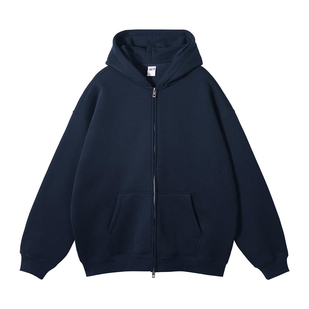 Herren Hoodie mit Fleecefutter für Herbst und Winter, Verdicktes Sweatshirt mit Reißverschluss