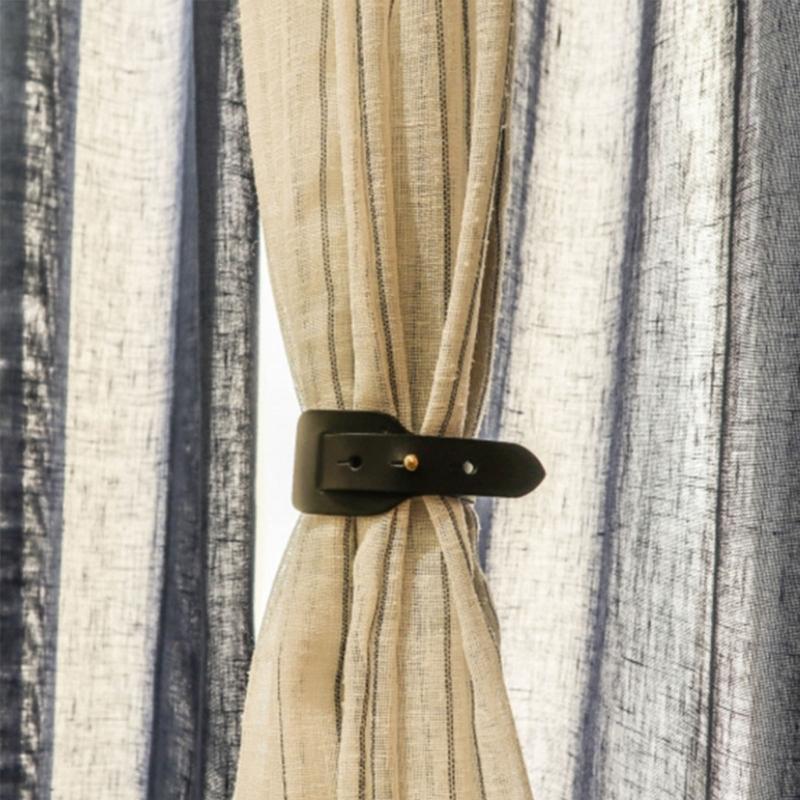 European Leathers Curtain Tie Backs Curtain Holder Clip Buckle Rope Curtains Tieback for Hotel Home Office Decoration