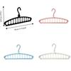 4PCS Rotatable Hook Multi-Hole Clothes Hanger Space-Saving Non-slip Wardrobe Clothes Organizer Plastic Clothes Hanging Rack