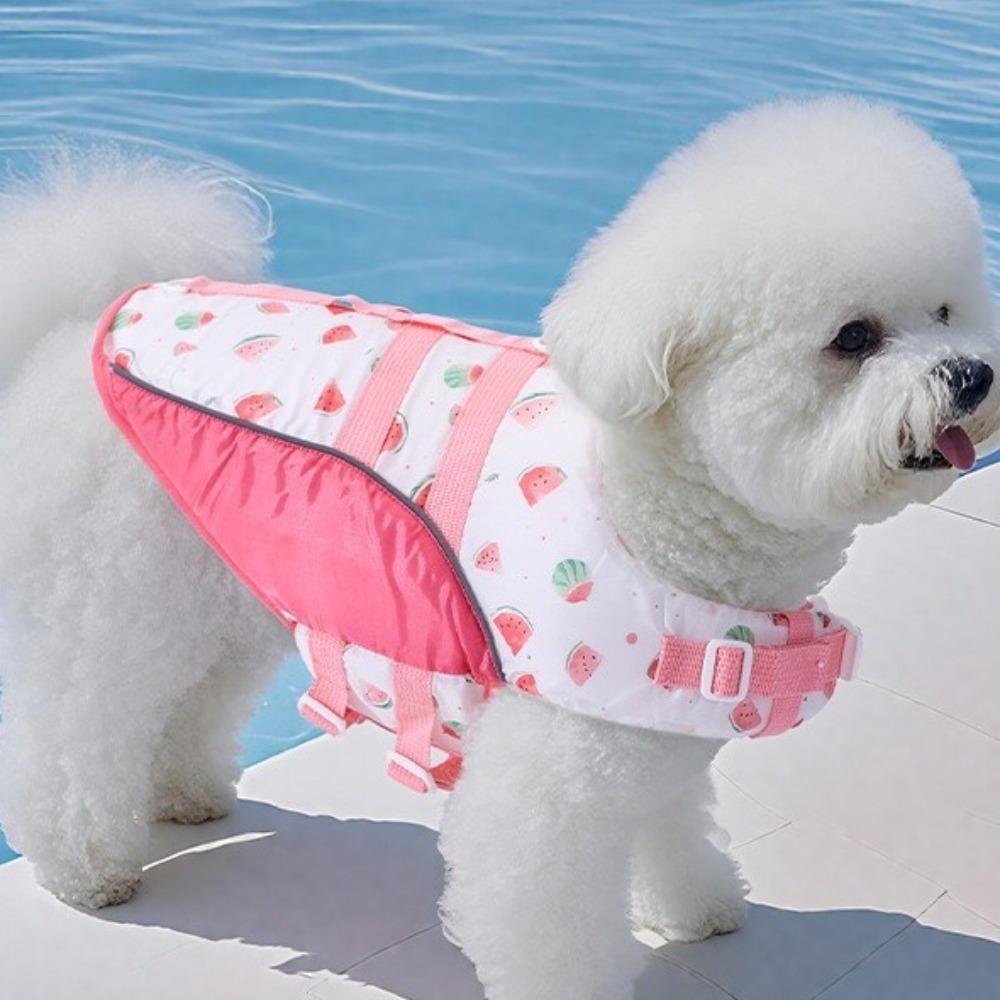 Secure Fit Dog Life Jacket High Buoyancy High Flotation Life Vest Dog Swim Suit Small Medium Dogs L розовый