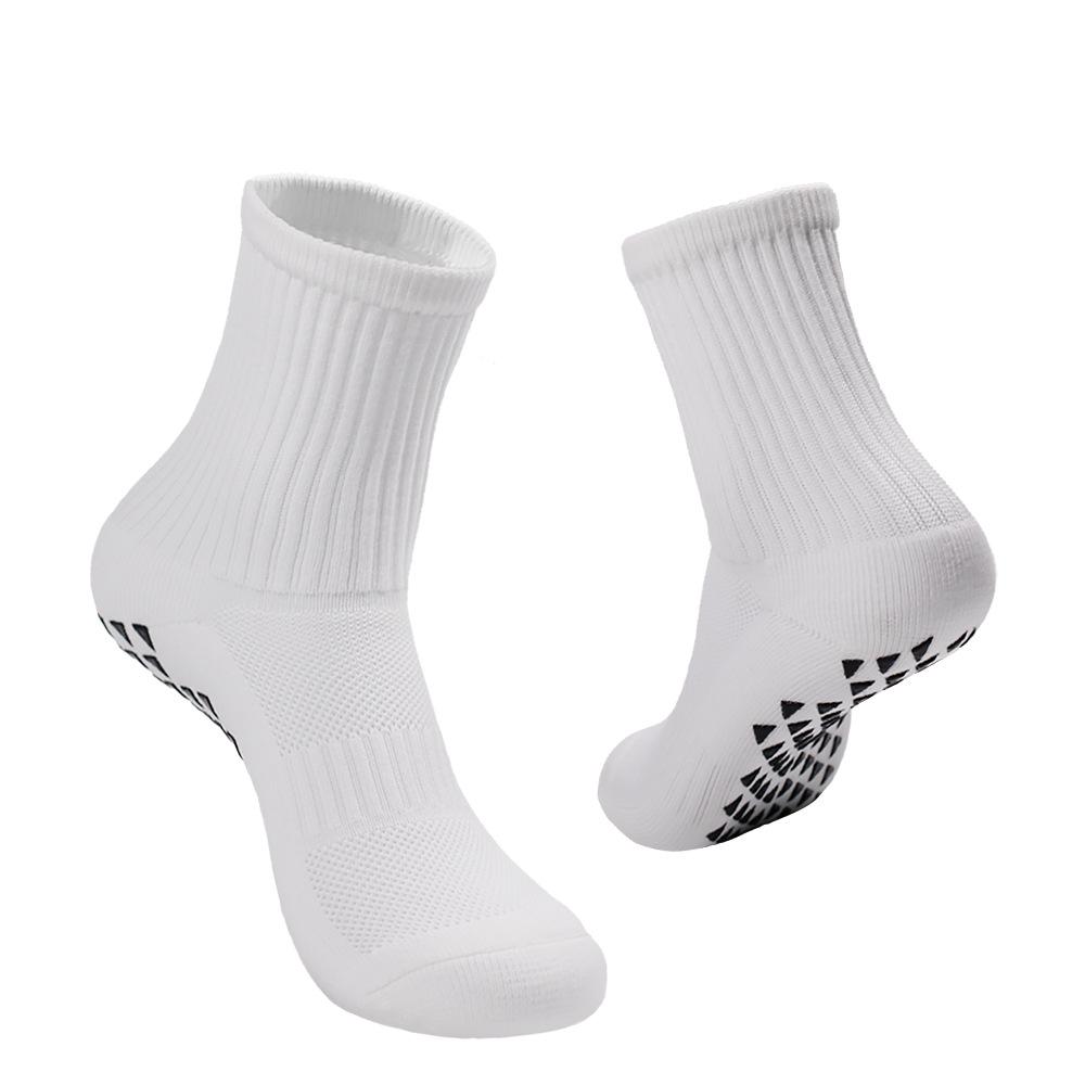 

Unisex Non-Slip Mid-Calf Athletic Socks: Gel Dots for Running, Sweat-Wicking, and Wear-Resistant Football and Basketball Gear 39-45 білий