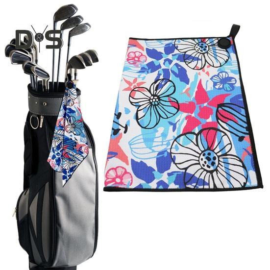 Prosop de golf magnetic cu magnet puternic Microfibră Waffle Sac de golf Prosop imprimat Prosop de golf Detergent pentru mingi de golf