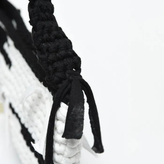 Becky Knit Bag_Black White
