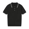 STORN Camisa Polo de Verão Masculina e Feminina Seda Gelada Casual Manga Curta Gola Reversível Padrão Riscas Respirável Negócios Lazer Moda