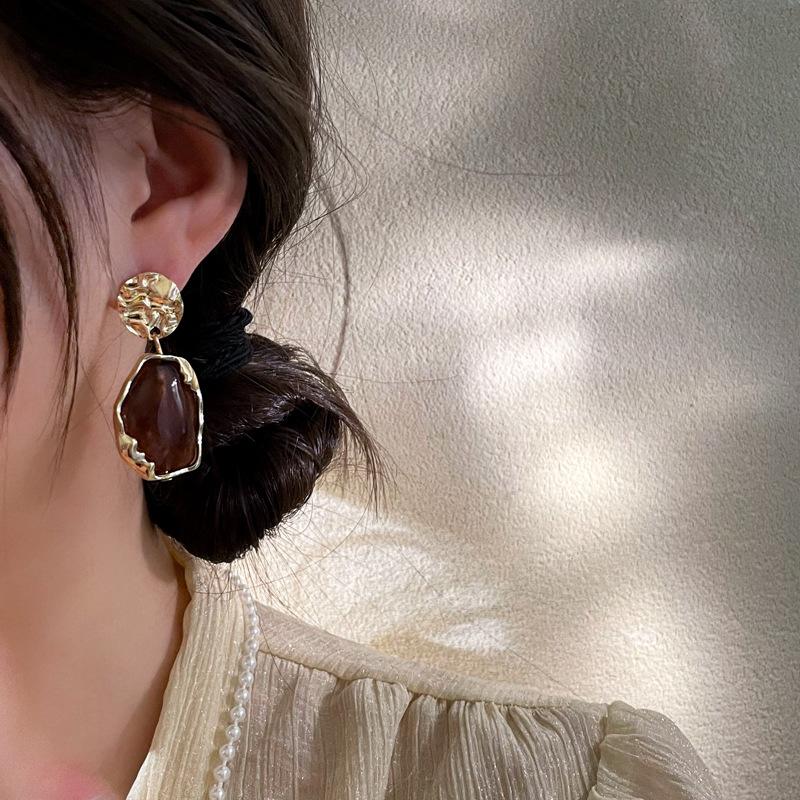 Fashion Pendant Earrings Trend Vintage Geometry  for Women  2025 Korean Jewelry Bohemia Acrylic Accessories Party Gift