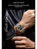 Švýcarské pánské automatické multifunkční tourbillonové hodinky