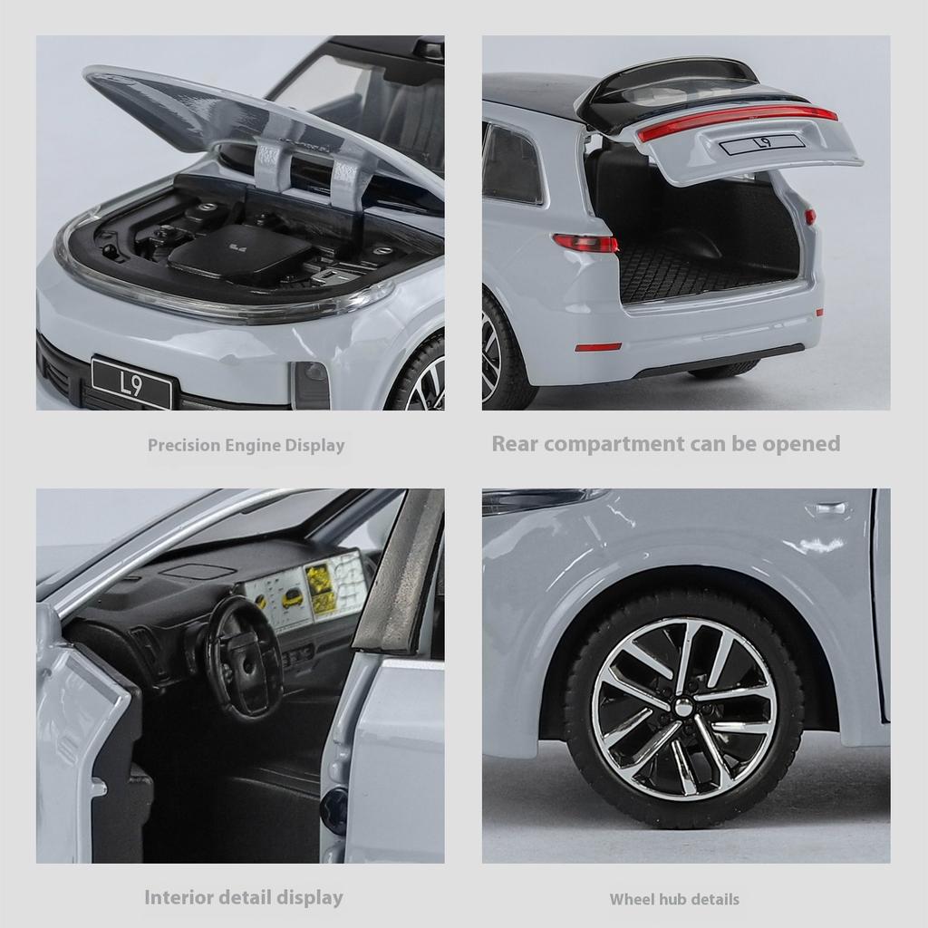 1:32 Li Auto L9 Simuliertes Legierungs-Druckguss-Automodell Geländewagenmodell Kinderspielzeugauto Dekoration Sammlung Geschenk
