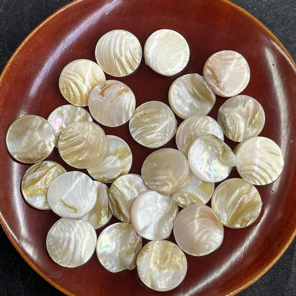 20Pcs/Pack, Irregular Round Shell Beads, Natural Shell Loose Beads, 20mm, for Jewelry Making DIY Supplies, Unisex Crafts