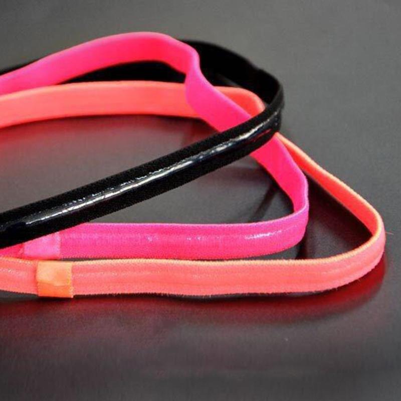 Thin Non-slip Elastic Sports Headbands, Elastic Silicone Grip Exercise Hair Sweatbands for Soccer Basketball Tennis Yoga