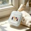 Transparent Double Ring Shell a Group of Kittens for Apple AirPods 1 /1/1 Generation Protective Shell Cover Pro Bluetooth Ear