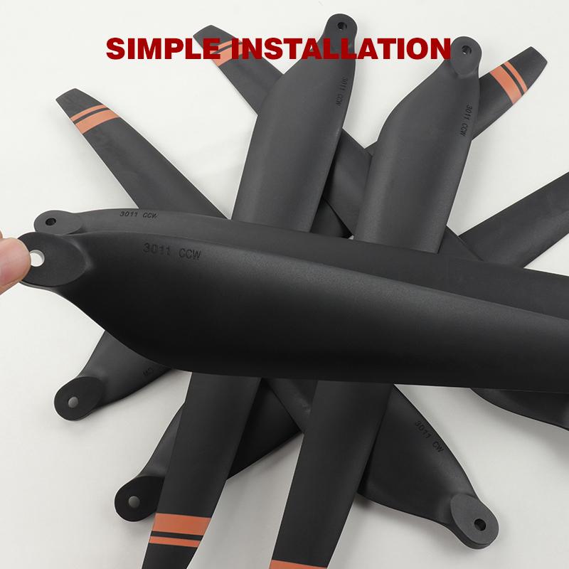 Hobbywing X8 Plus 3011 CW CCW 30-Inch Carbon Fiber Propellers Folding Blades Compatible with 8120 Motor Replacement Parts