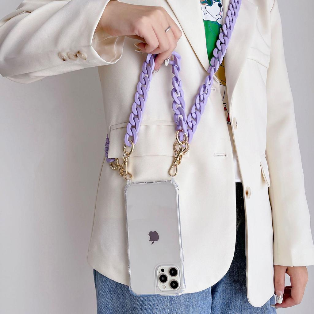 All-in-one Anti-drop Transparent Crossbody Case for iPhone Series