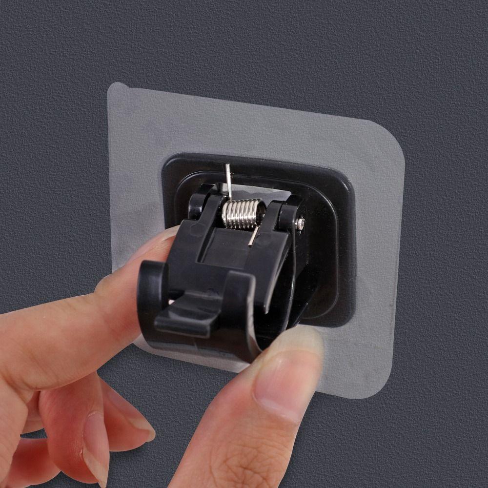 2pcs Nail-Free Curtain Rod Bracket Wall Hanging Curtain Rod Hook Curtain Rod Holder  Bathroom