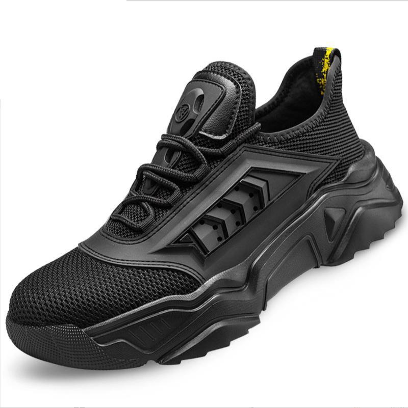 

Четырехсезонная дышащая защитная обувь, противоразбивающая и противопрокалывающая защитная обувь, износостойкая, легкая, мягкая рабочая обувь. 46 чёрный