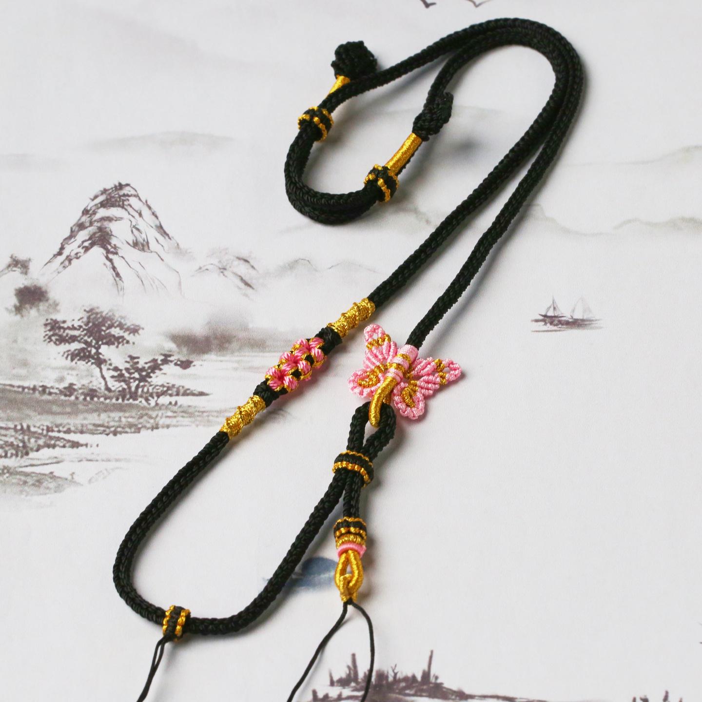 

Ручная работа Восьмипрядный плетеный шнур для ожерелья с регулируемым бантом No Specific Size