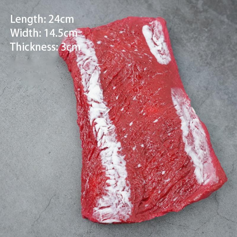 Simulation Meat Fake Food Plastic Artificial Beef Chops Lifelike Pork Steak Model Kitchen Market Restaurant Display Photography