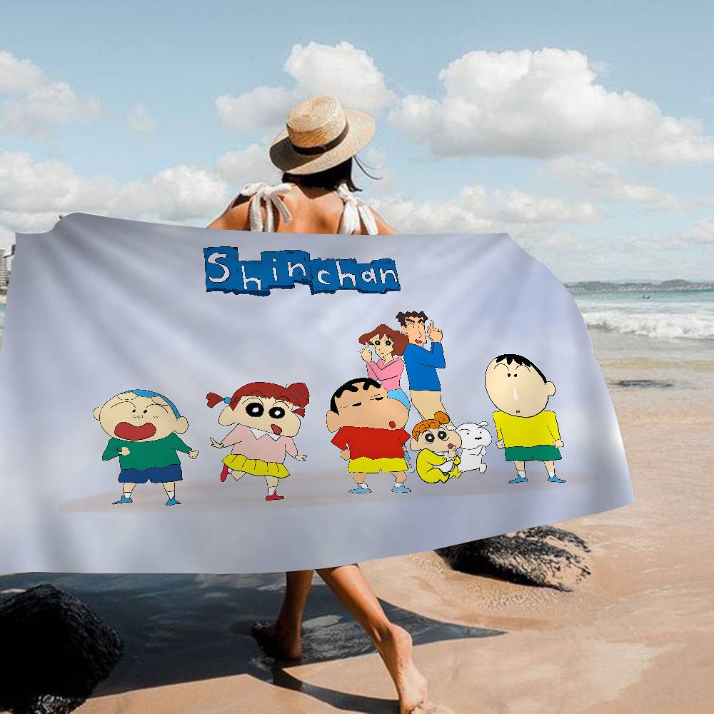 Cartoon S-Shin-chans C-Crayon Microfiber Beach Towel Absorbent Quick Dry Soft Yoga Swimming Resort Mountain Climbing Towel