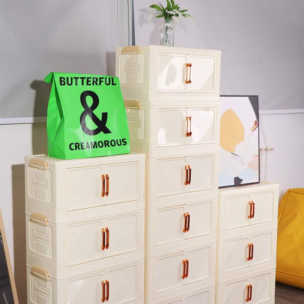 Large Capacity Foldable Storage Cabinet Installation-Free Multi-Layer Storage Locker  Living Room